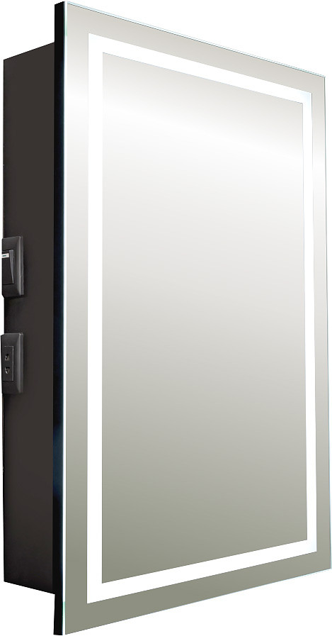 Шкаф зеркальный Silver Mirrors Hamburg-BLACK LED-00002667 46,2х76,2 см