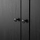 Гардероб 3-дверный РАККЕСТАД, черно-коричневый, 117x176 см, фото 4