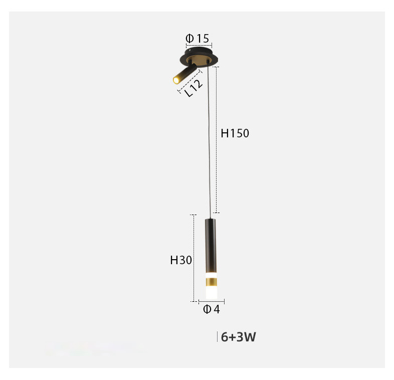 Современный светодиодный светильник черный с золотом. Код товара: 3066-2GD+BK - фото 5 - id-p100496597