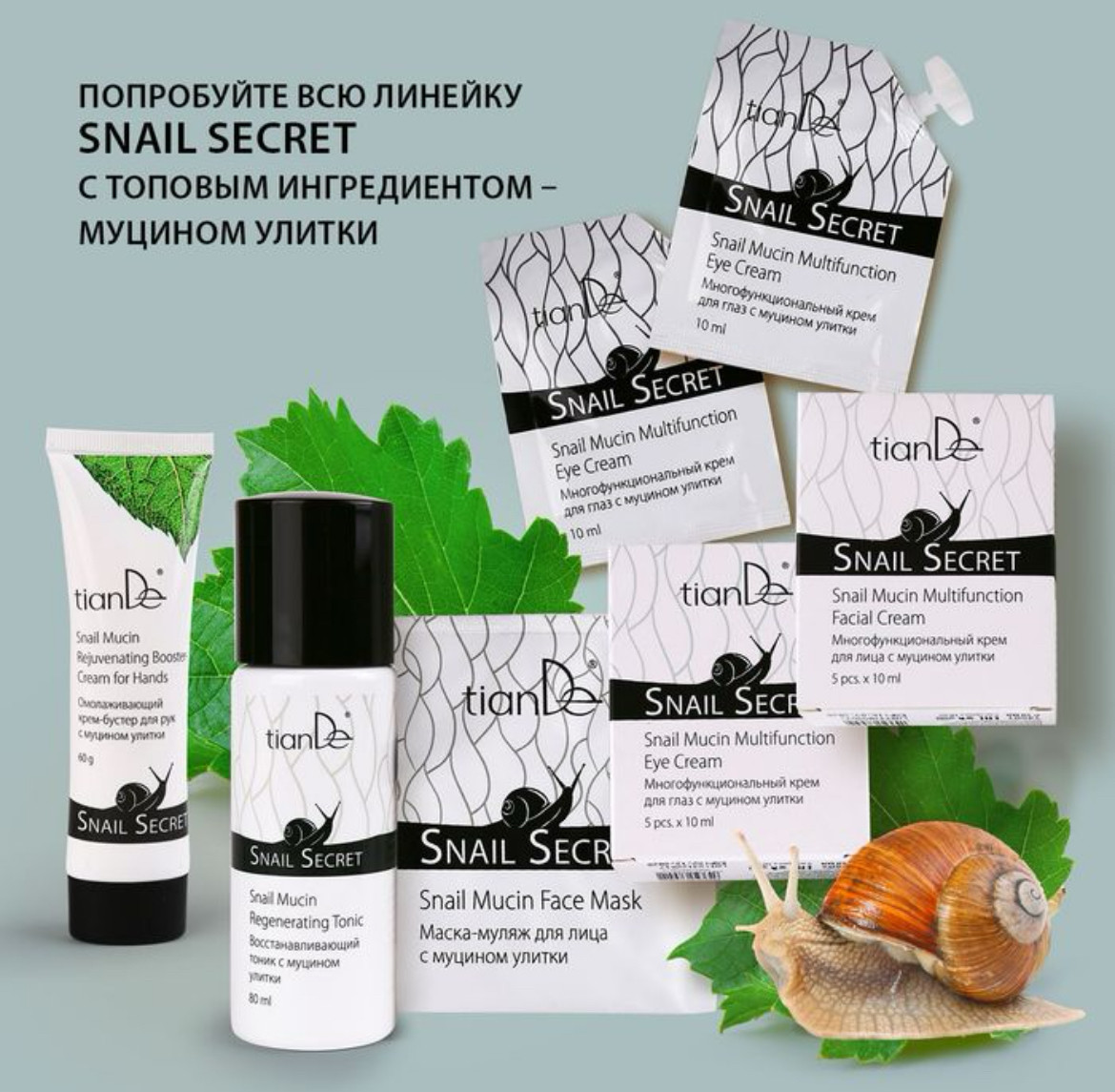 Многофункциональный крем для глаз с муцином улитки Snail Secret - фото 8 - id-p112573415