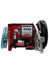 DCFD 80 - Перекачивающая станция для ДТ и керосина 12В (мех. счетчик, мех. пистолет), 80 л/мин