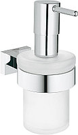 Дозатор жидкого мыла с держателем Grohe Essentials Cube 40756001 хром