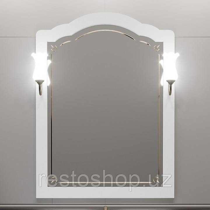 Зеркало OPADIRIS Лоренцо 80 Z0000008464, белый матовый - фото 1 - id-p112346932