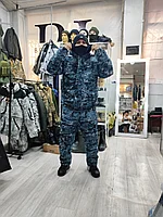 Костюм зимний для охоты и рыбалки, активного отдыха с меховыми воротом 56-58