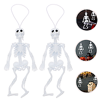 Резиновая игрушка антистресс - Скелет человека (чёрный / белый) 18 см