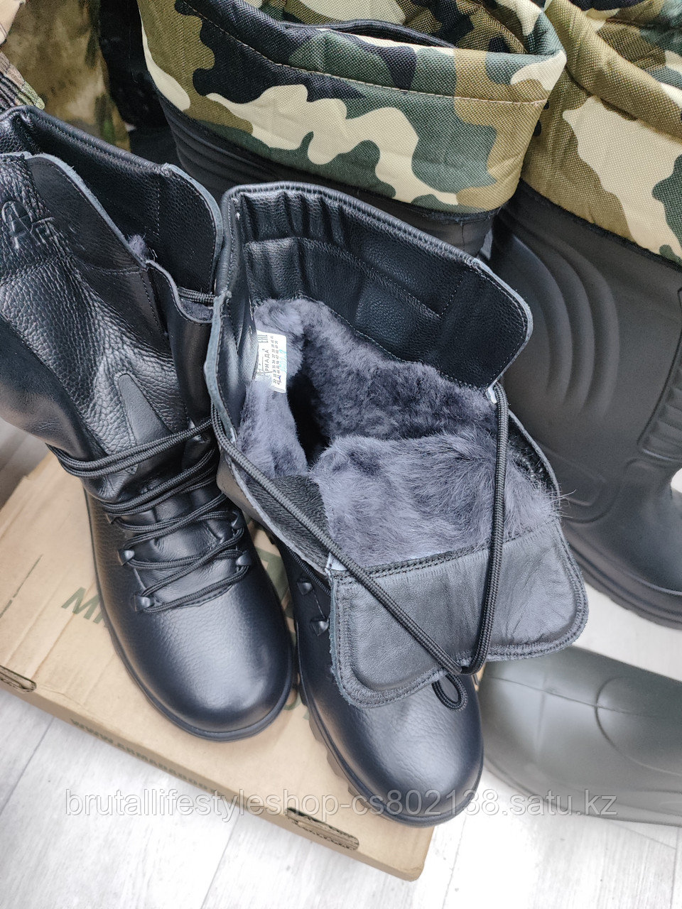 БЕРЦЫ зимние АРМАДА офицерские кожаные на натуральном меху 44 - фото 5 - id-p112580472