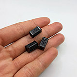 Бусина прямоугольная, с фианитами, 12*6*6мм, фото 2