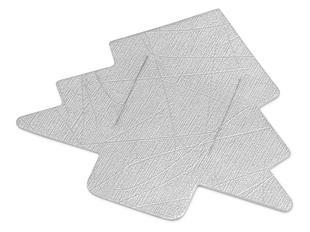 Плед флисовый Natty из переработанного пластика с новогодней биркой, серый - фото 6 - id-p112582434