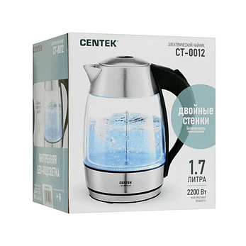 Чайник Centek CT-0012 стекло, фото 4