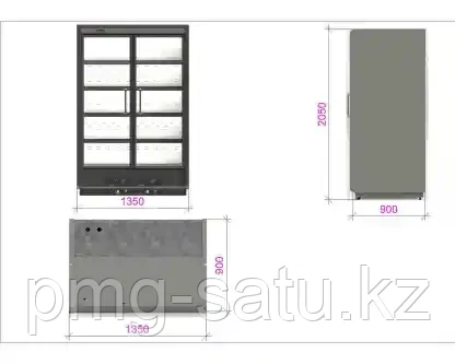 Горка холодильная KIFATO ПРАГА 1250 (выносной агрегат, распашные двери) - фото 3 - id-p109228101