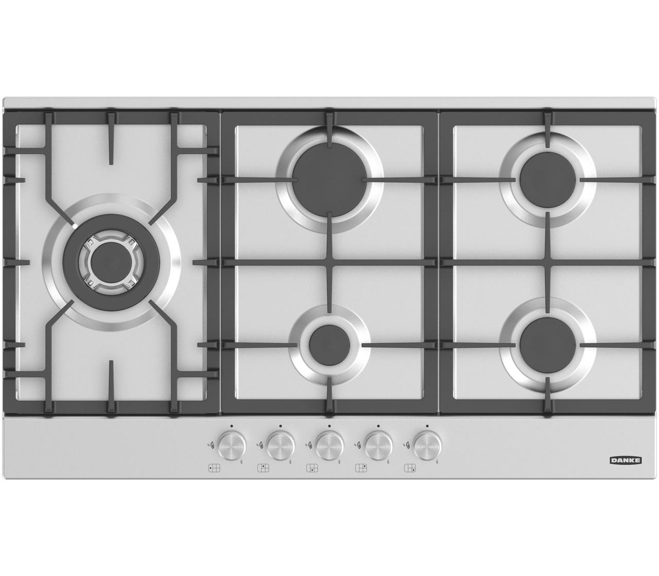 Газовая поверхность DANKE KRETA 9L2GT2P SS на 5 конфорок - фото 1 - id-p112586894