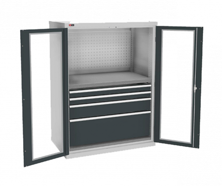 Шкаф инструментальный RAYAN ВС-053-02 с дверьми с окнами - фото 1 - id-p112591570