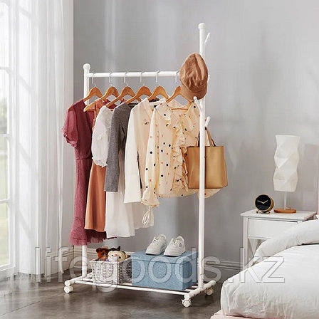 Напольная вешалка на колесиках LG-2302 цвет белый, фото 1