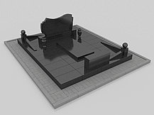 Гранитный комплекс из черного гранита, фото 2