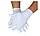 Белые перчатки с резиновой ладонью для официантов, фото 2