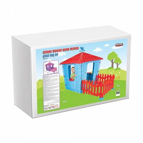 Pilsan детский игровой дом stone house с забором фиолетовый 114*174*151 - фото 5 - id-p112594157