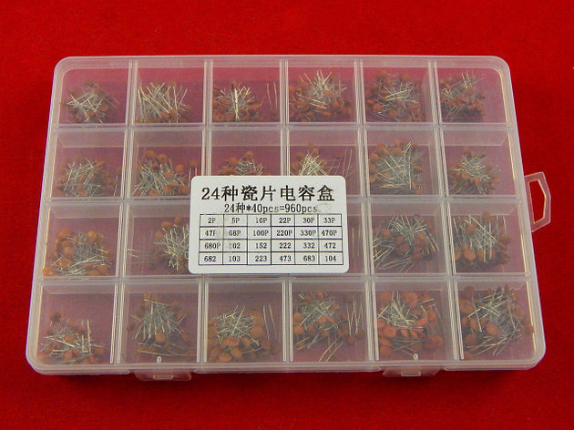 Набор керамических конденсаторов, 24 вида, 960 штук, фото 2