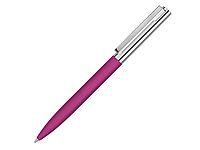 Ручка металлическая шариковая Bright GUM soft-touch с зеркальной гравировкой, розовый