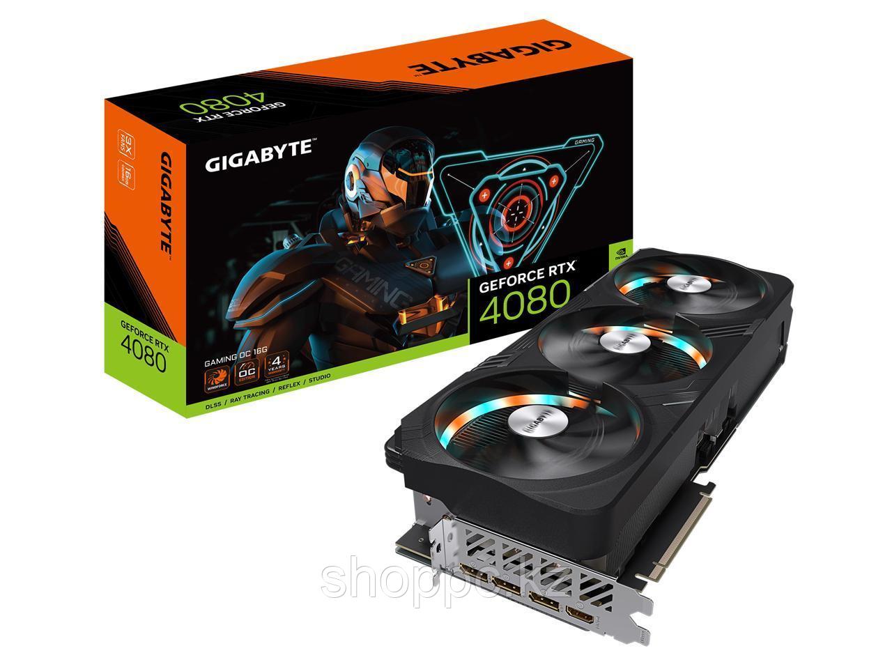 Видеокарта GIGABYTE Gaming GeForce RTX 4080 16GB GDDR6X PCI Express 4.0 x16 ATX Video Card GV-N4080GAMING OC-1 - фото 1 - id-p112597387