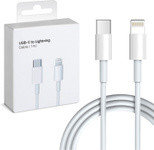 Кабель USB TypeC (M), Apple Lightning белый