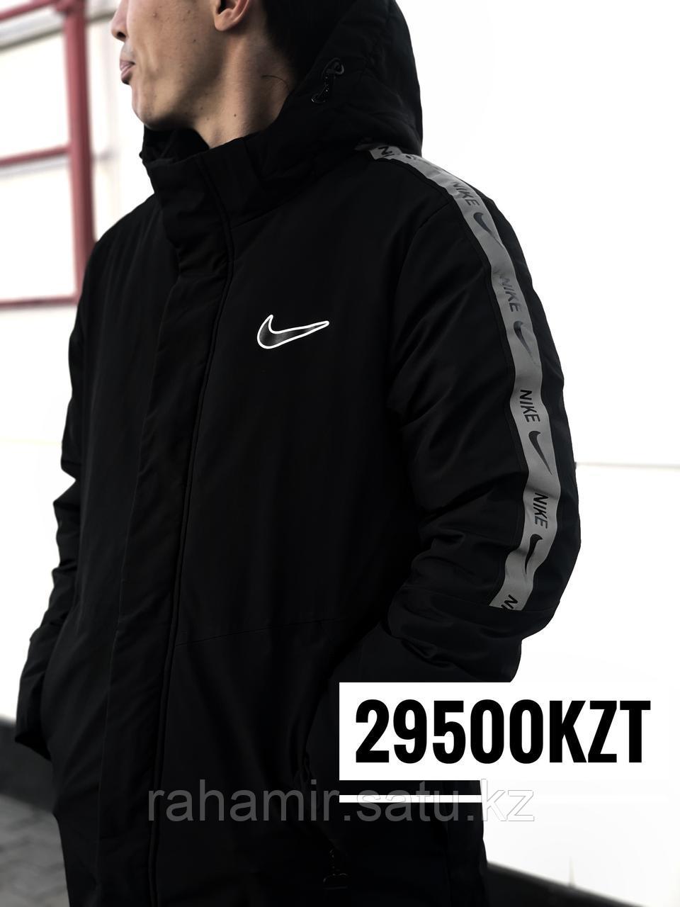 Куртка Nike длинная чер надпись 268