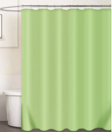 Штора для ванной 200 х 180 (Полиэстр) Зеленая, фото 2
