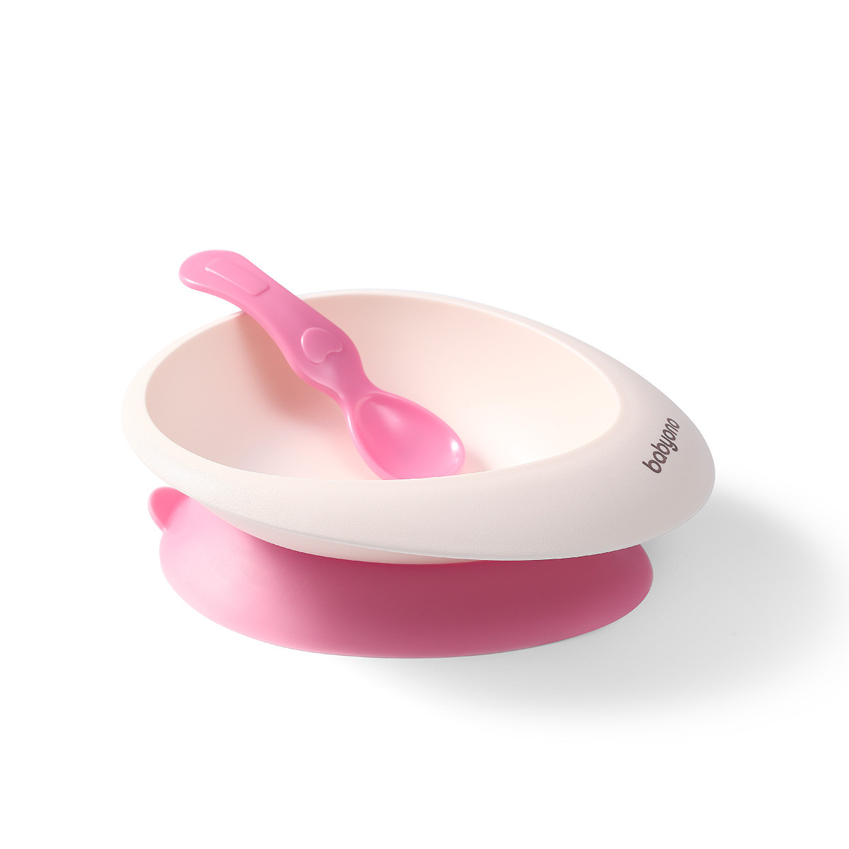 Набор для кормления BabyOno: тарелка на присоске и ложка, 6+, BPA-free, фото 1