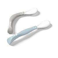 Ложки для кормления детей 4+, пластичные BabyOno, силиконовые, 4+, 2 шт, для правшей и левшей