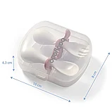 Ложка и вилка для прикорма безопасная, с ограничителем, в футляре BabyОno, BPA-free, фото 2