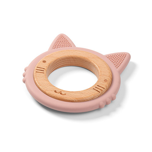 Прорезыватель силиконовый BPA-free с деревянными элементами BabyOno, фото 1