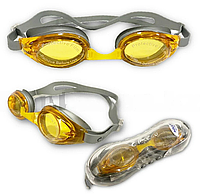 Очки для плавания с берушами в чехле Conquest BL581 золотой