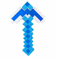 Кирка из Майнкрафта (Minecraft) со звуковым и световым сопровождением синего цвета