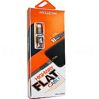Зарядный USB кабель Type-c длина 1 метр Moxom QC 3.0 micro серый