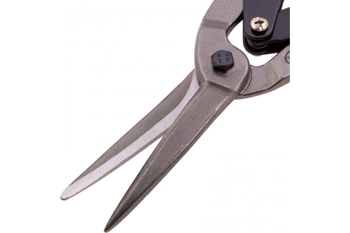 Ножницы по металлу, удлиненные, 285 мм, пряморежущие, обрезиненные рукоятки// Matrix - фото 3 - id-p112498544