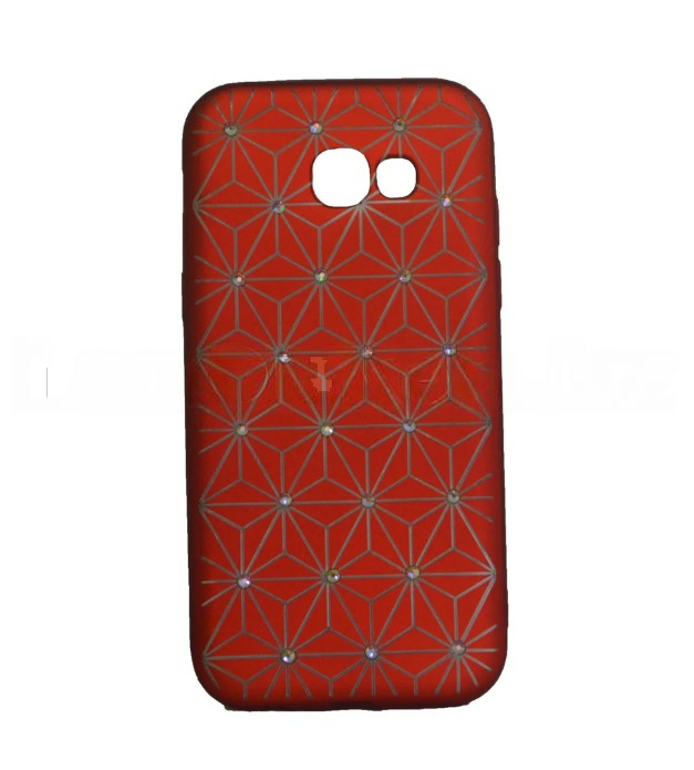 Чехол для смартфона Samsung SM A520 Galaxy Remax со стразами красный - фото 1 - id-p54307715