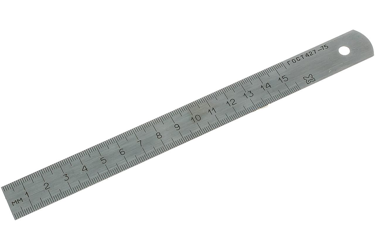 Линейка измерительная 150 мм металлическая 30560 (002)