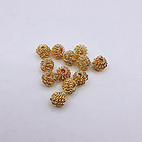 Бусина ажурная с родиевым покрытием, 8мм