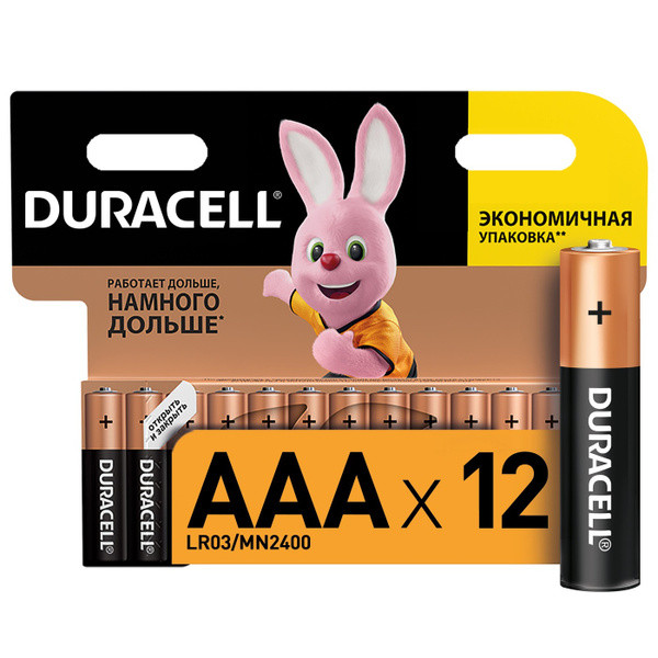 Батарейки щелочные (алкалиновые) Duracell Basic ААA - фото 1 - id-p112623486