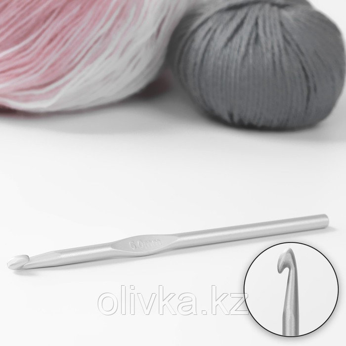 Крючок для вязания, с тефлоновым покрытием, d = 6 мм, 15 см - фото 1 - id-p110922931