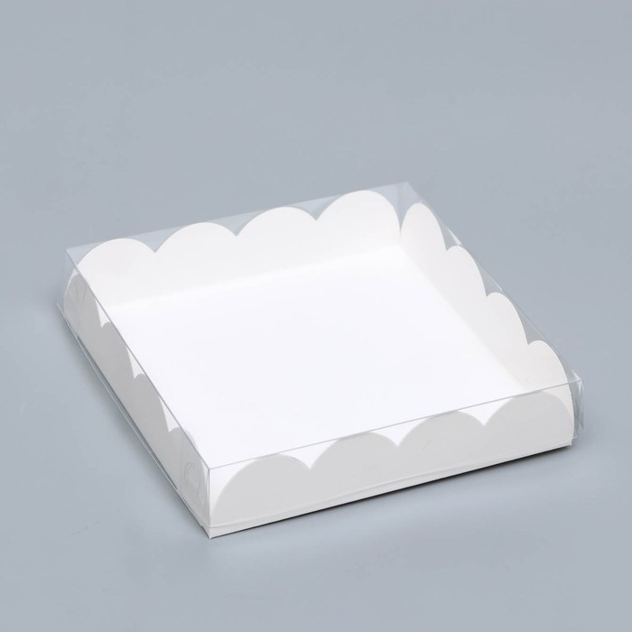 Коробочка для печенья, белая, 15 х 15 х 3 см - фото 1 - id-p112625810