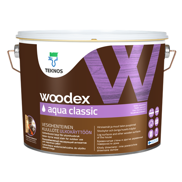 WOODEX AQUA CLASSIC Лессирующий антисептик 2,7 л - фото 1 - id-p112625828