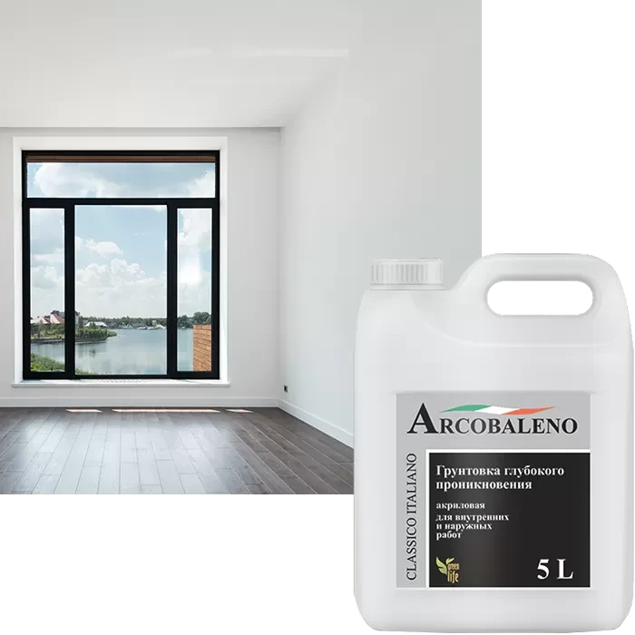 Arcobaleno (Аркобалено), грунтовка глубокого проникновения для фасадов и интерьеров - фото 1 - id-p112627456