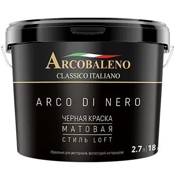 "Arco Di Nero" (Арко Ди Неро), черная матовая краска 2,7 л - фото 2 - id-p112628855