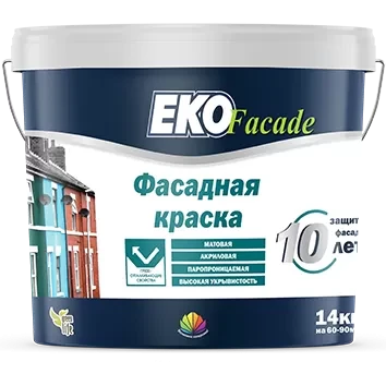 Eko Facade (Эко Фасад), фасадная краска, база А 7 кг - фото 2 - id-p112630143