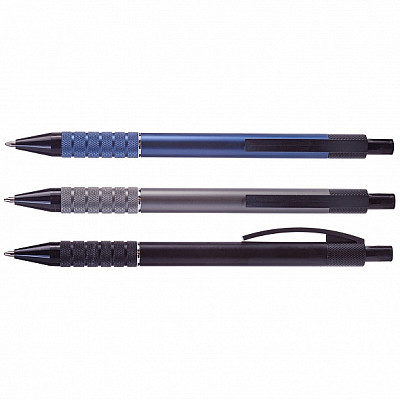 Ручка шариковая автоматическая "Hatber Element", 0,7мм, синяя, цветной корпус