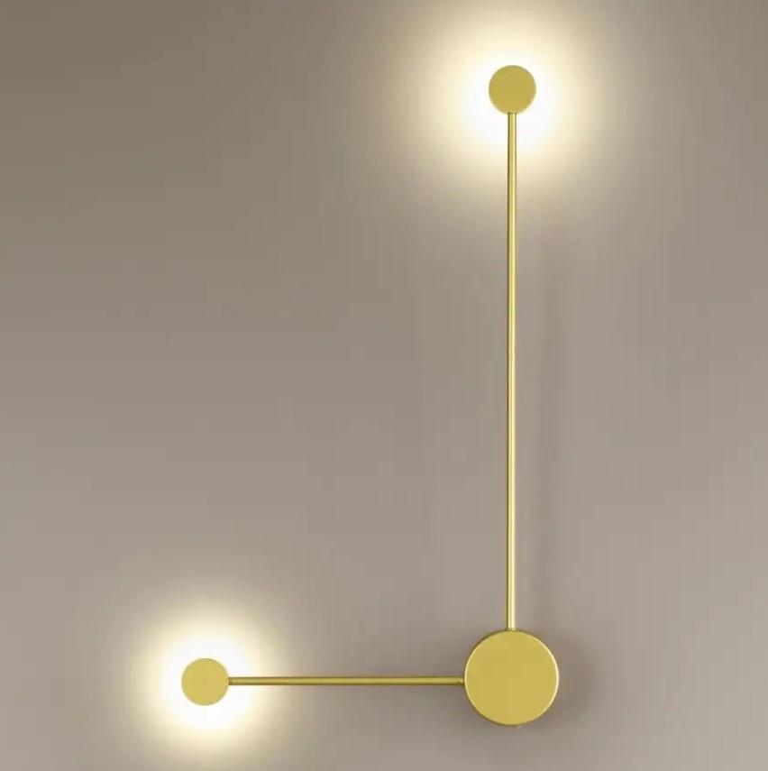 Настенный светильник LED, золотистый/металл 4000K - фото 1 - id-p112554819