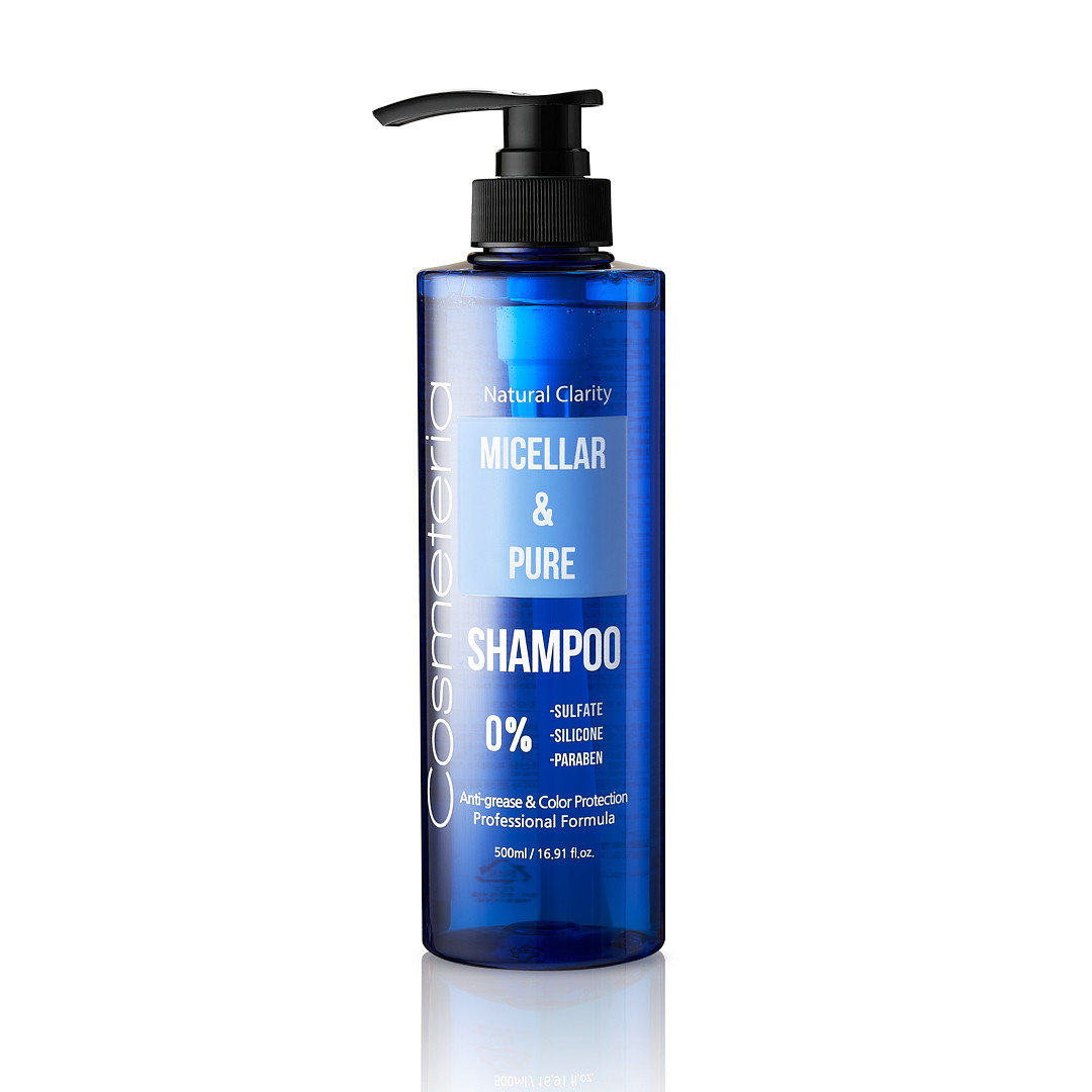 Шампунь д/волос бессульфатный Мицеллярный Cosmeteria Micellar&Pure Shampoo Anti-Grease&Color Protection 500 мл