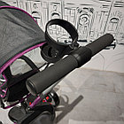 Красивый детский трехколесный велосипед "Fnix" с ручкой и капюшоном. Велоколяска., фото 7