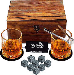 Подарочный набор камни для виски и бокалы