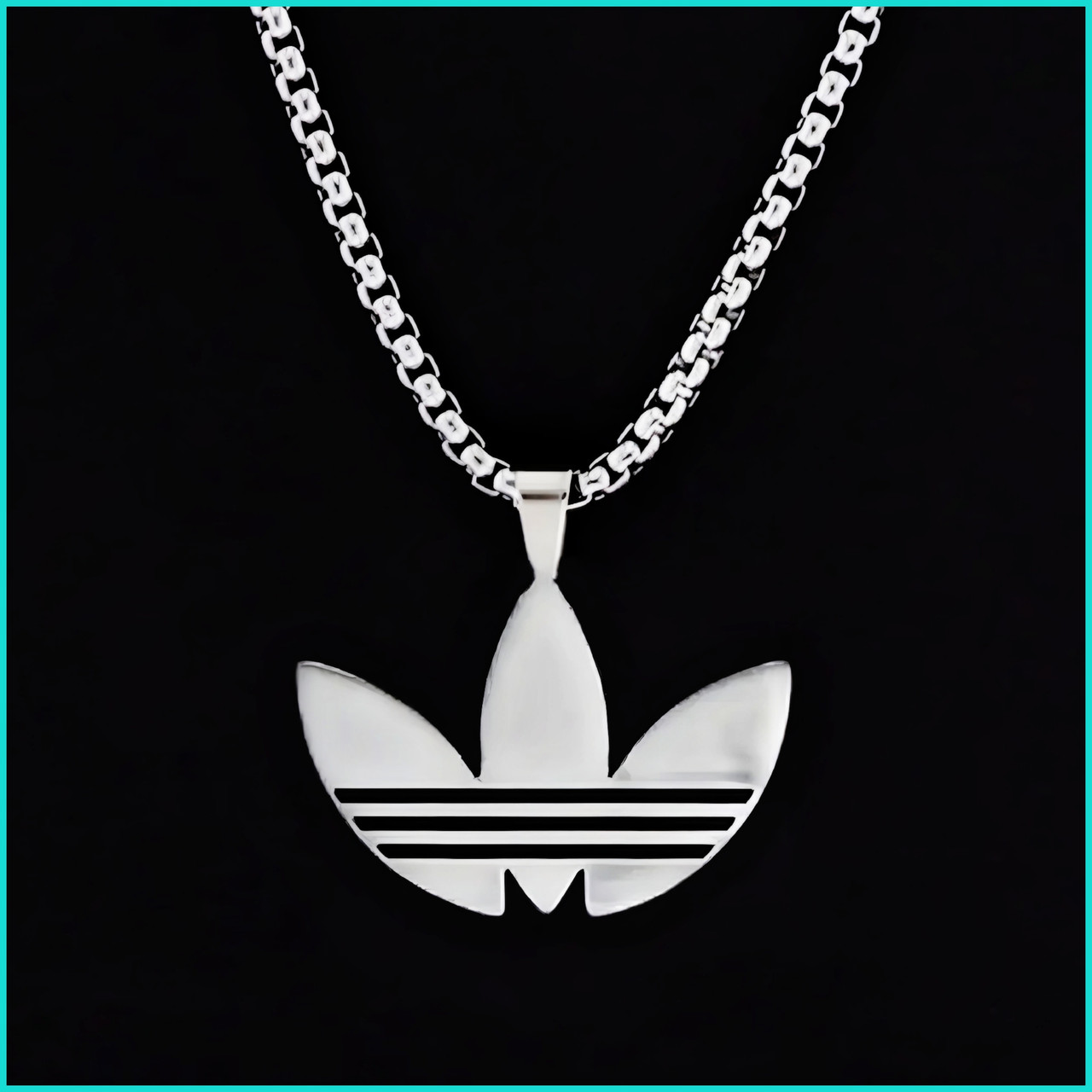 "Adidas" шынжырлы алқа (Silver) - фото 1 - id-p112637588